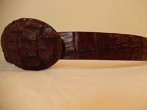 Safari Burgundy Crocodile Belt - Dudes Boutique