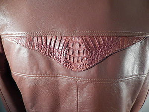G Gator 2003 Cognac Crocodile Skin Jacket - Dudes Boutique