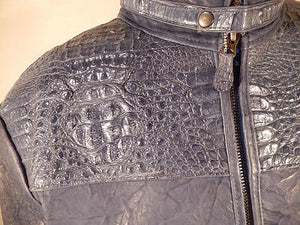 G Gator - Blue Horn Back Crocodile and Lambskin Jacket - Dudes Boutique