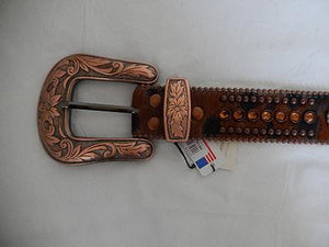 b.b. Simon "Vintage Bronze" Crystal Belt - Dudes Boutique