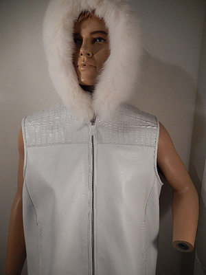 G Gator - 903 Crocodile Vest with Fox Collar - Dudes Boutique