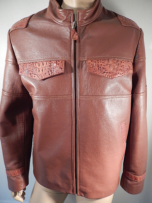 G Gator 2003 Cognac Crocodile Skin Jacket - Dudes Boutique