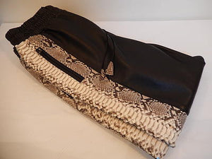 G Gator Lambskin x Natural Python Joggers - Dudes Boutique
