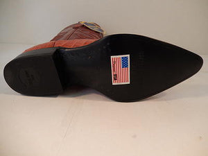 Wild West Boots Cognac Crocodile Cowboy Boot - Dudes Boutique