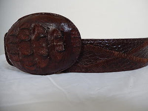 Los Altos Cross Stitch Hornback Crocodile Belt - Dudes Boutique