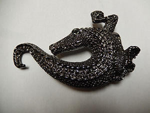 b.b. Simon Alligator Crystal Buckle - Dudes Boutique
