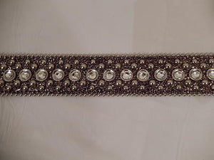 b.b. Simon Silver Studded Crystal Belt - Dudes Boutique