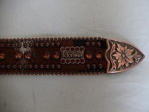 b.b. Simon "Vintage Bronze" Crystal Belt - Dudes Boutique
