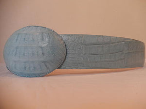 Wild West Boots Sky Blue Crocodile Belt - Dudes Boutique