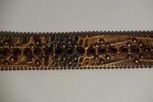 b.b. Simon Bronze Croco Crystal Belt - Dudes Boutique