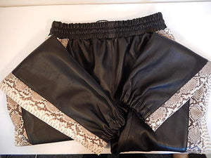 G Gator Lambskin x Natural Python Joggers - Dudes Boutique