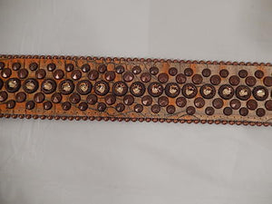 b.b. Simon Rust And Bronze Crystal Belt - Dudes Boutique