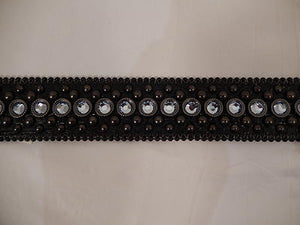 b.b. Simon Black And Blue Iris Crystal Belt - Dudes Boutique