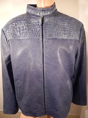 G Gator - Blue Horn Back Crocodile and Lambskin Jacket - Dudes Boutique