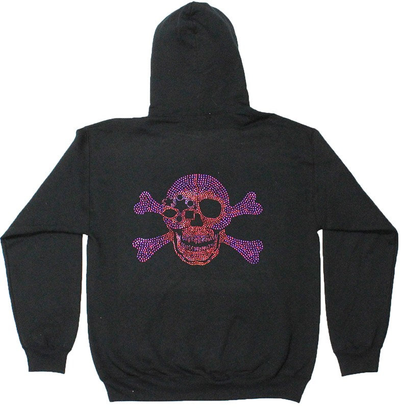 Simon Volcano Skull Fully Loaded Crystal Hoodie