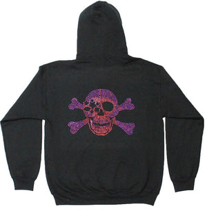 b.b. Simon Volcano Skull Fully Loaded Crystal Hoodie - Dudes Boutique