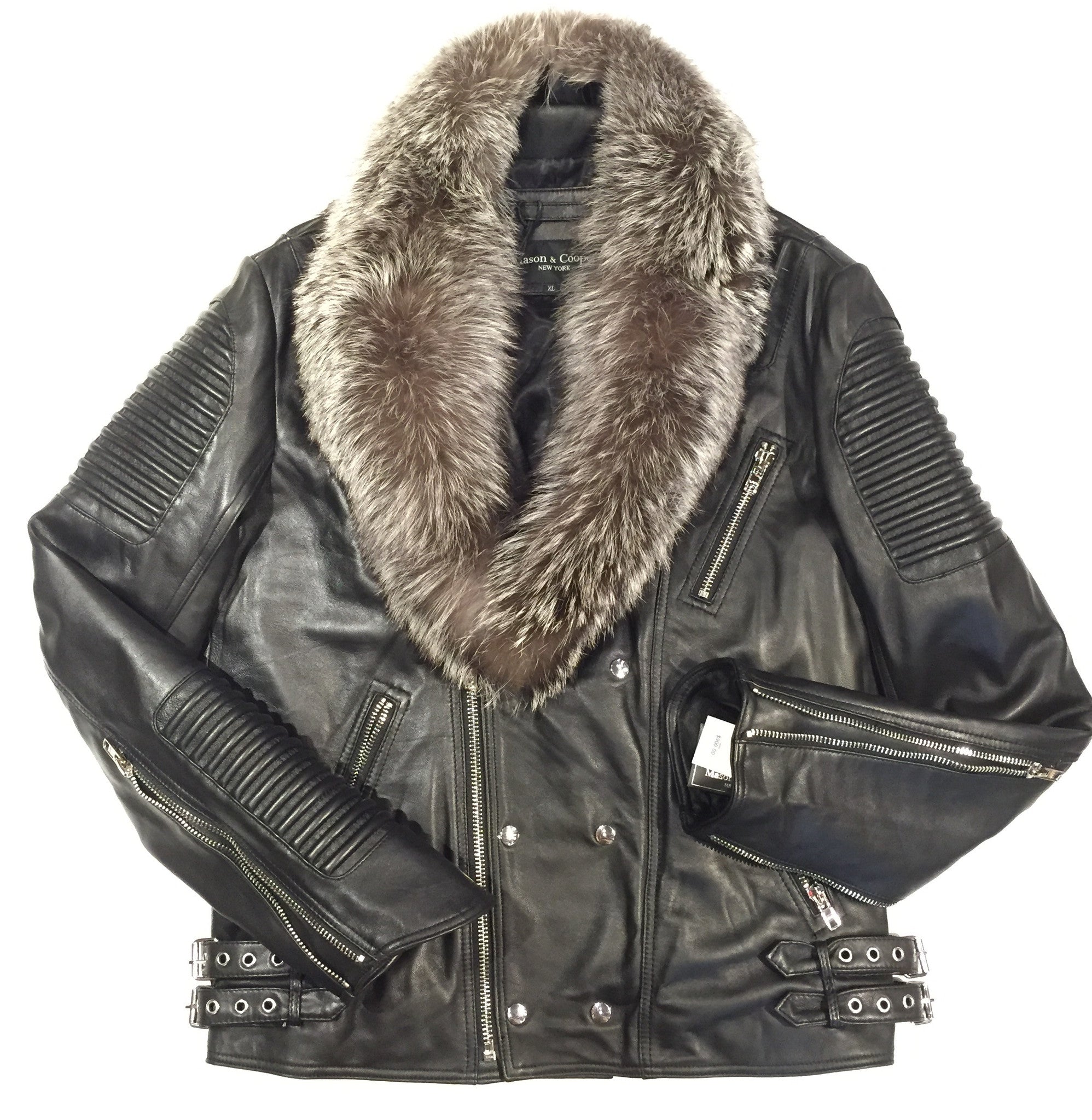 Mason & Copper Fox Collar Biker Jacket - Dudes Boutique