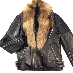 Mason & Copper Fox Collar Biker Jacket - Dudes Boutique