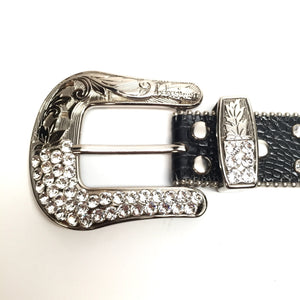 b.b. Simon Skull 2-Row Crystal Belt - Dudes Boutique