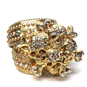 b.b. Simon " Golden Cranium" Crystal Belt - Dudes Boutique
