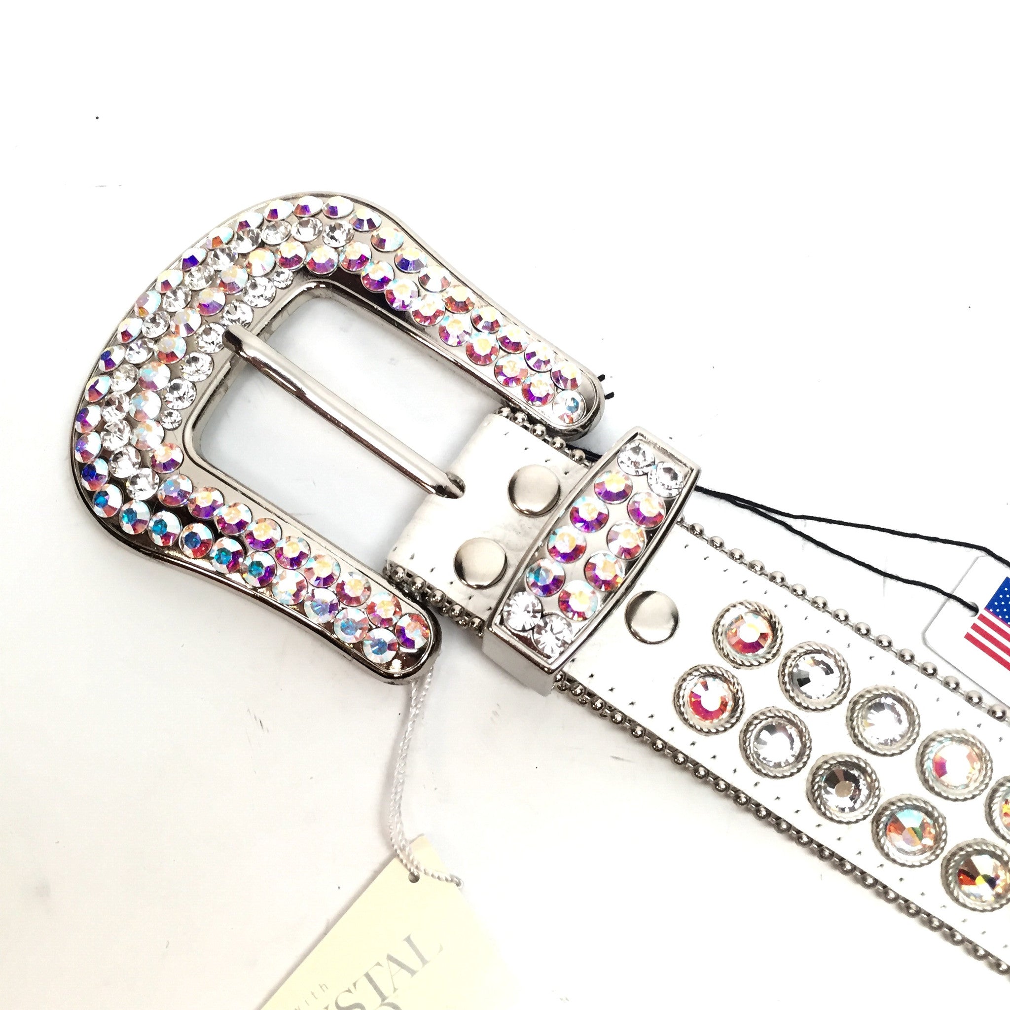 b.b. Simon - "Flash" 2-Row Crystal Belt - Dudes Boutique