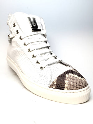 Mauri 6105 Python Chained Napa Leather Sneakers - Dudes Boutique