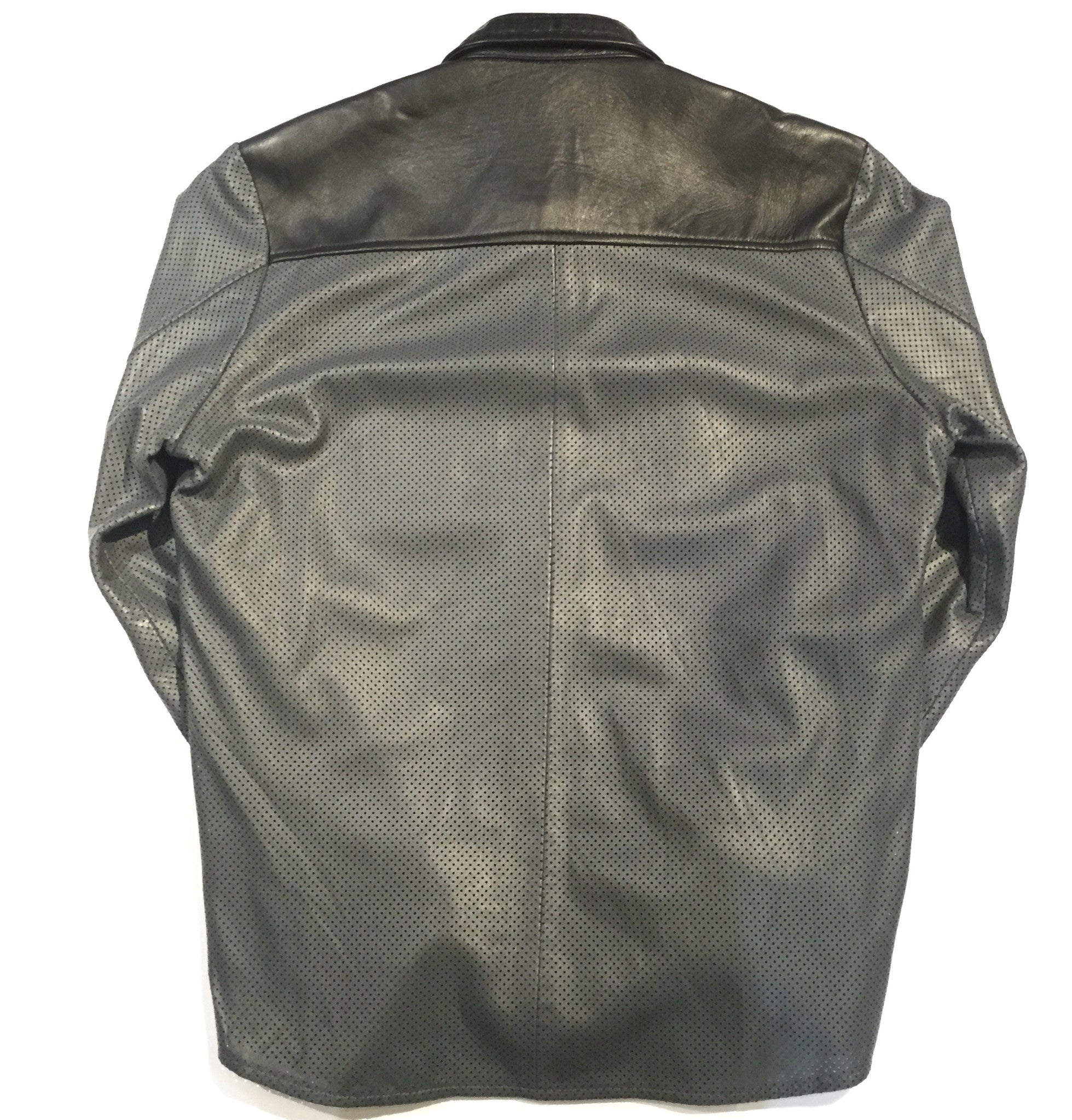 G-Gator Perforated Lambskin Button-Up w/ Crocodile Pockets - Dudes Boutique