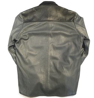 G-Gator Perforated Lambskin Button-Up w/ Crocodile Pockets - Dudes Boutique