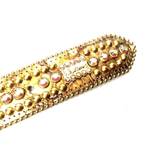 b.b. Simon " Golden Cranium" Crystal Belt - Dudes Boutique