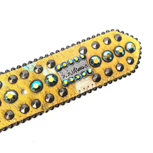 b.b. Simon "Golden Skull" Crystal Belt - Dudes Boutique