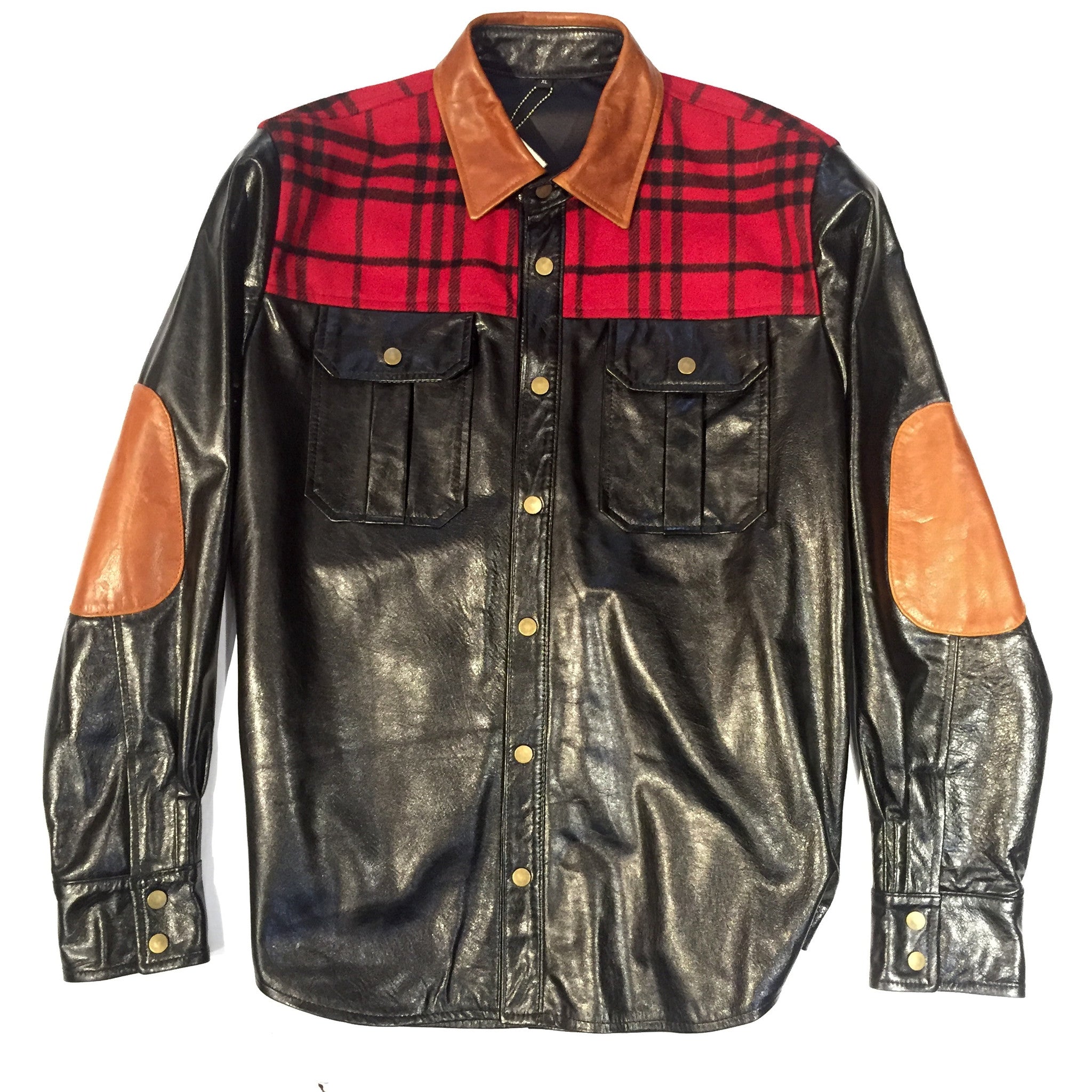 G-Gator Plaid Leather Shirt 25 - Dudes Boutique