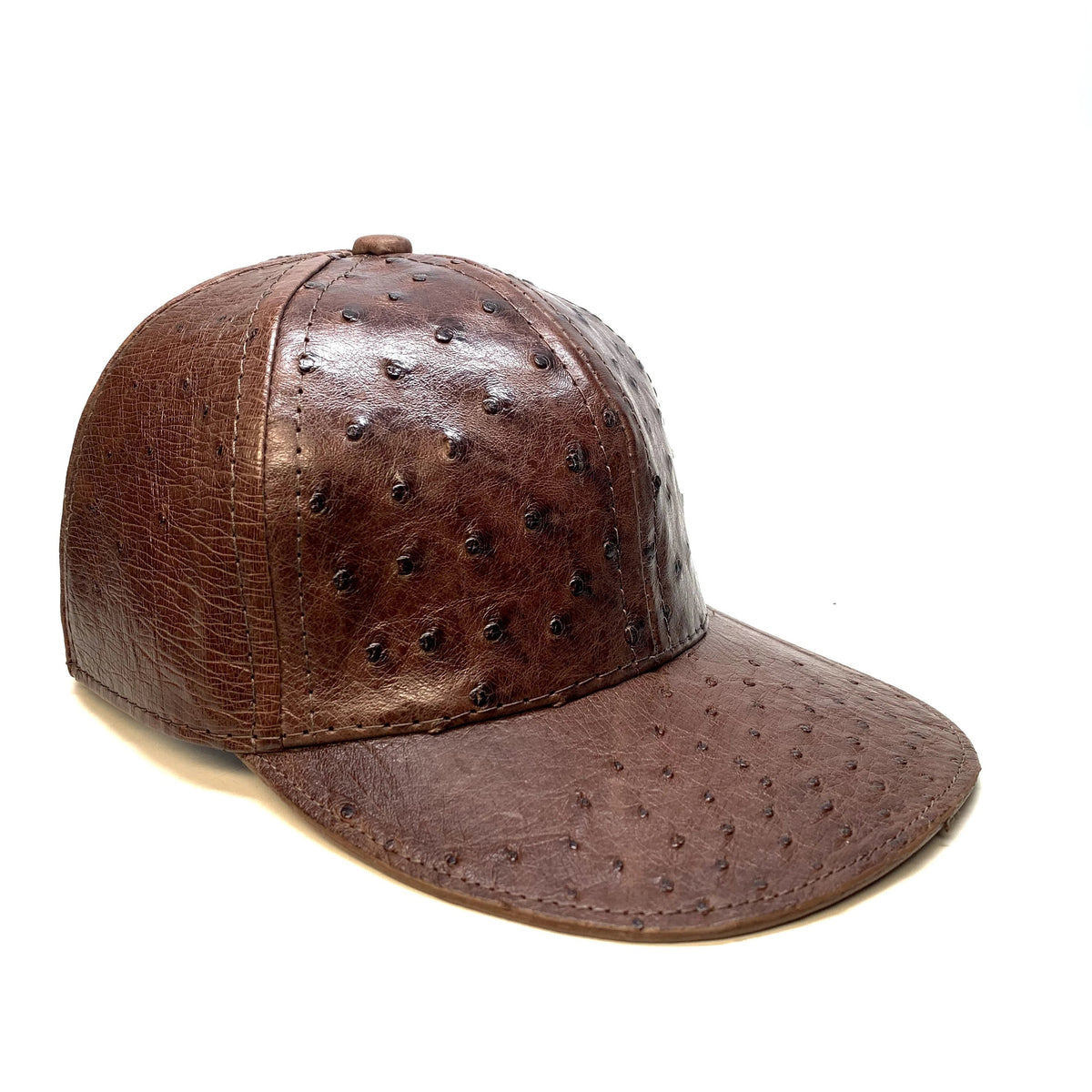Kashani Ostrich Quill Chocolate Brown Strap-back Hat - Dudes Boutique