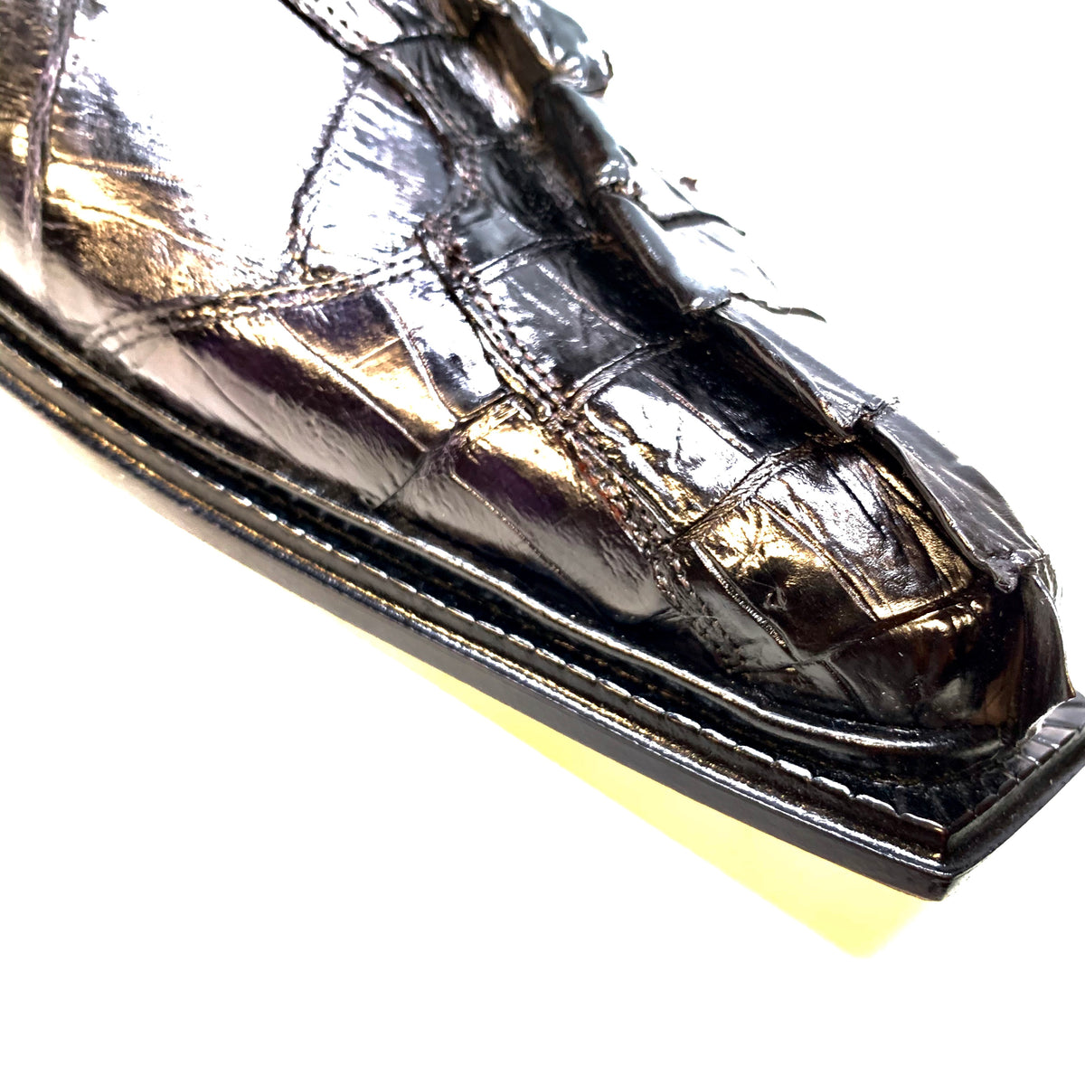 Mauri "42730" Black Horn-Back Crocodile Ankle Boot - Dudes Boutique