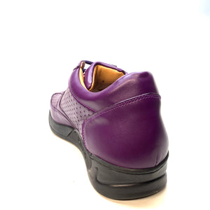 Mauri M770 Purple Crocodile Perforated Nappa Leather Sneaker - Dudes Boutique
