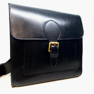 Aston Leather SHL-34 Black Messenger Bag - Dudes Boutique