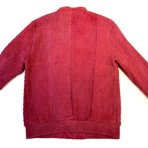 Barya NewYork Wine Lambskin Weaved Jacket - Dudes Boutique