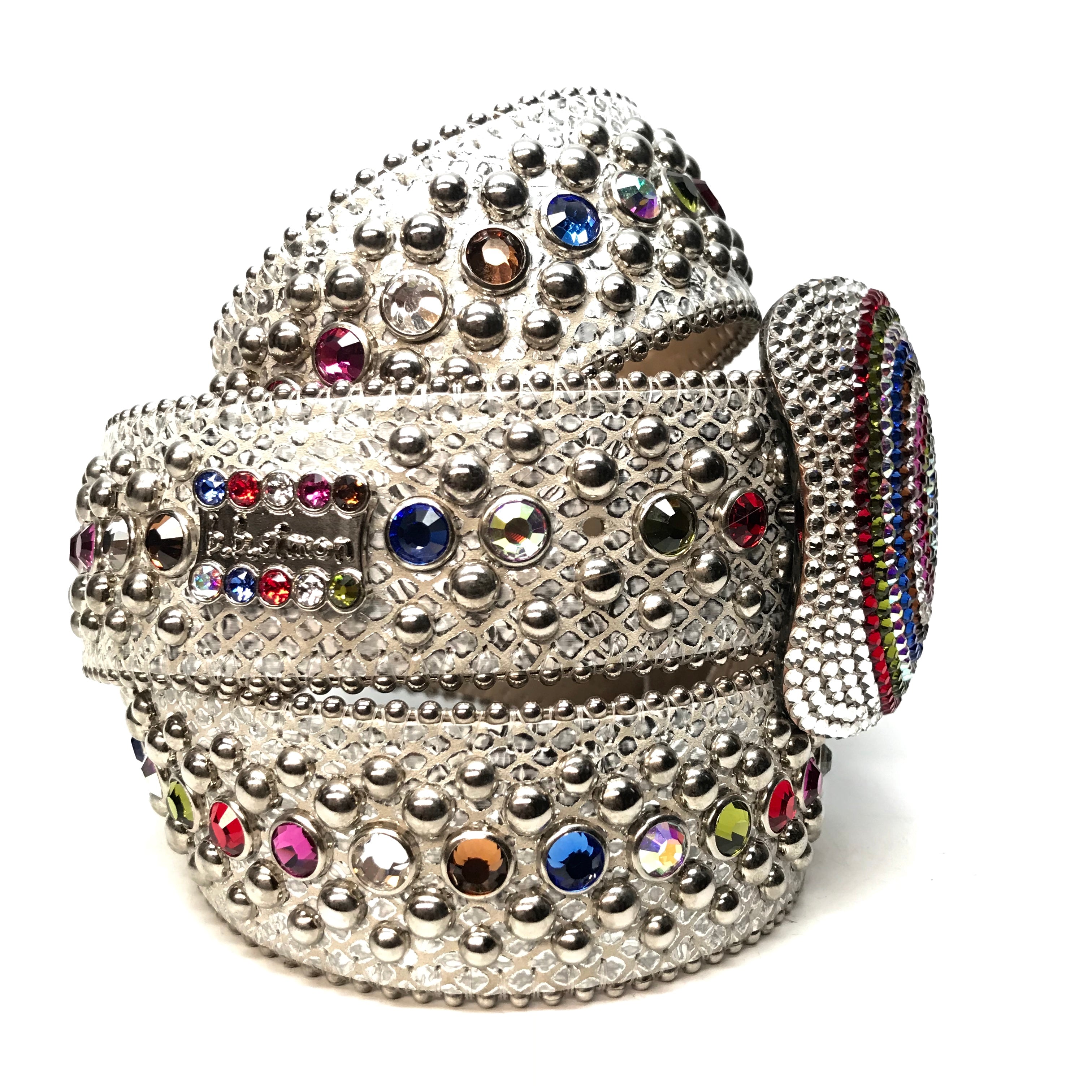 b.b. Simon '8 Ball' multi-color Crystal Belt - Dudes Boutique