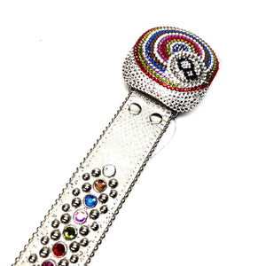 b.b. Simon '8 Ball' multi-color Crystal Belt - Dudes Boutique