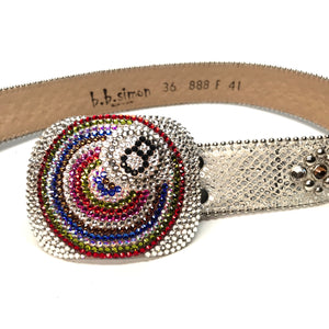 b.b. Simon '8 Ball' multi-color Crystal Belt - Dudes Boutique
