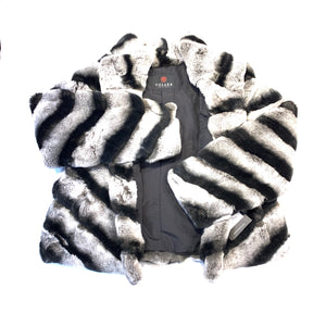 Kashani Ladies Rex Rabbit Chinchilla Coat - Dudes Boutique