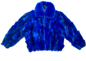 Kashani Men's Royal Blue Fox Fox Bomber Coat - Dudes Boutique