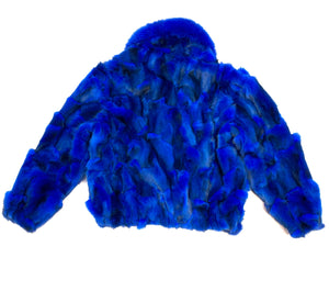 Kashani Men's Royal Blue Fox Fox Bomber Coat - Dudes Boutique