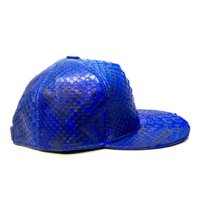 Barya NewYork All-Over Royal Blue Python Strap-Back Hat - Dudes Boutique