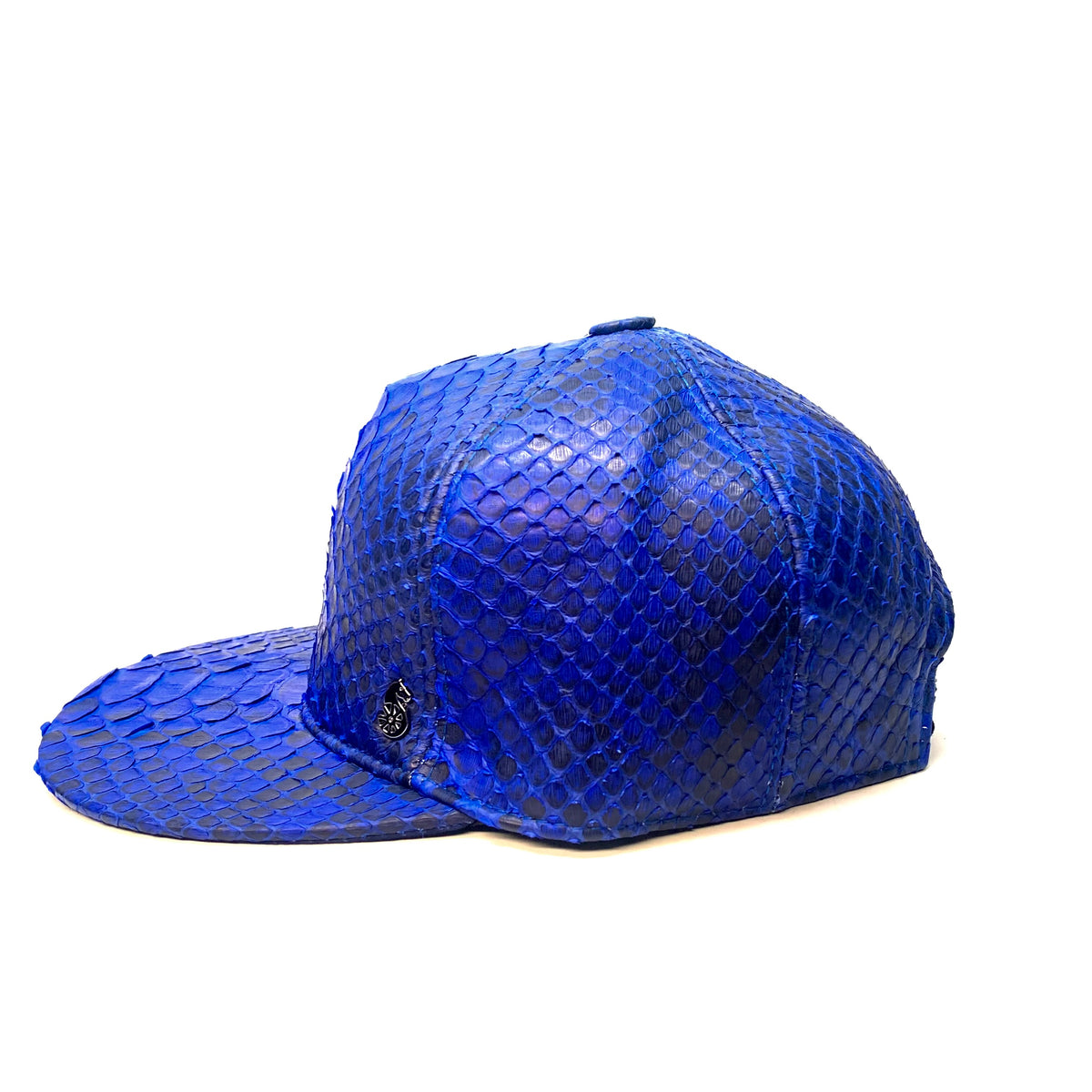 Barya NewYork All-Over Royal Blue Python Strap-Back Hat - Dudes Boutique