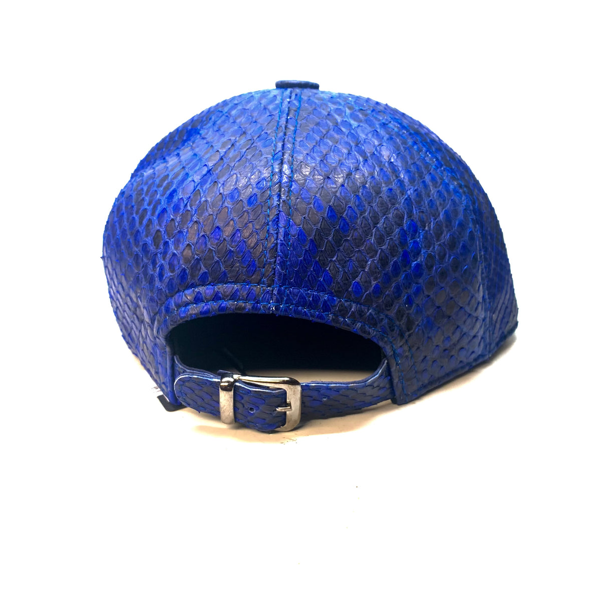 Barya NewYork All-Over Royal Blue Python Strap-Back Hat - Dudes Boutique