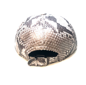 Barya Newyork All-Over Natural Python Strap-Back Hat - Dudes Boutique