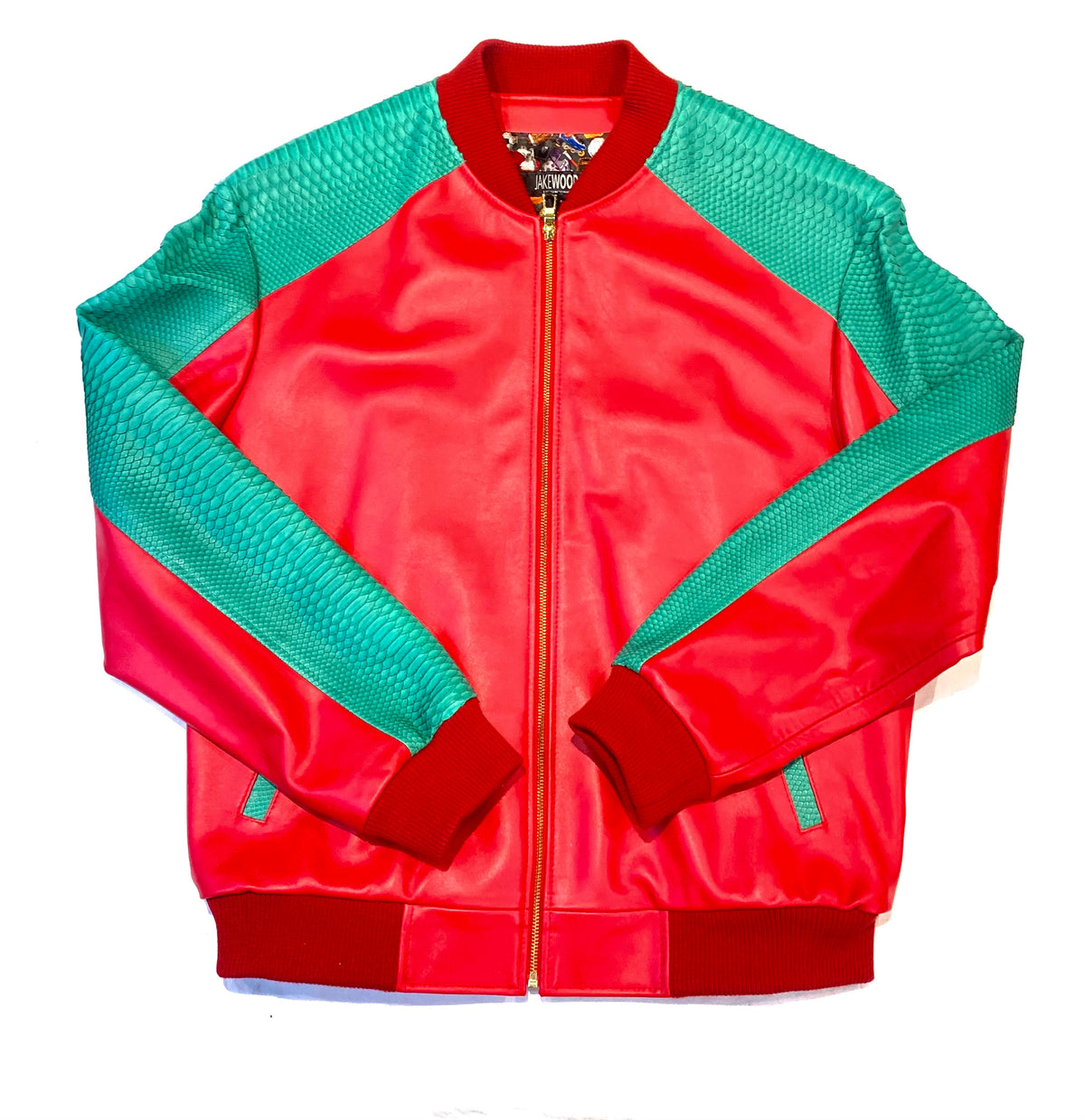 Kashani Python Red Green Bomber Jacket - Dudes Boutique