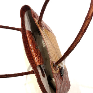 Kashani Two Tone All Over Alligator Handbag - Dudes Boutique