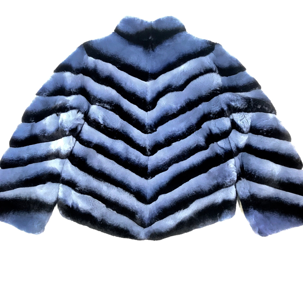 Kashani Ladies Blue Rex Chinchilla Fur Coat - Dudes Boutique