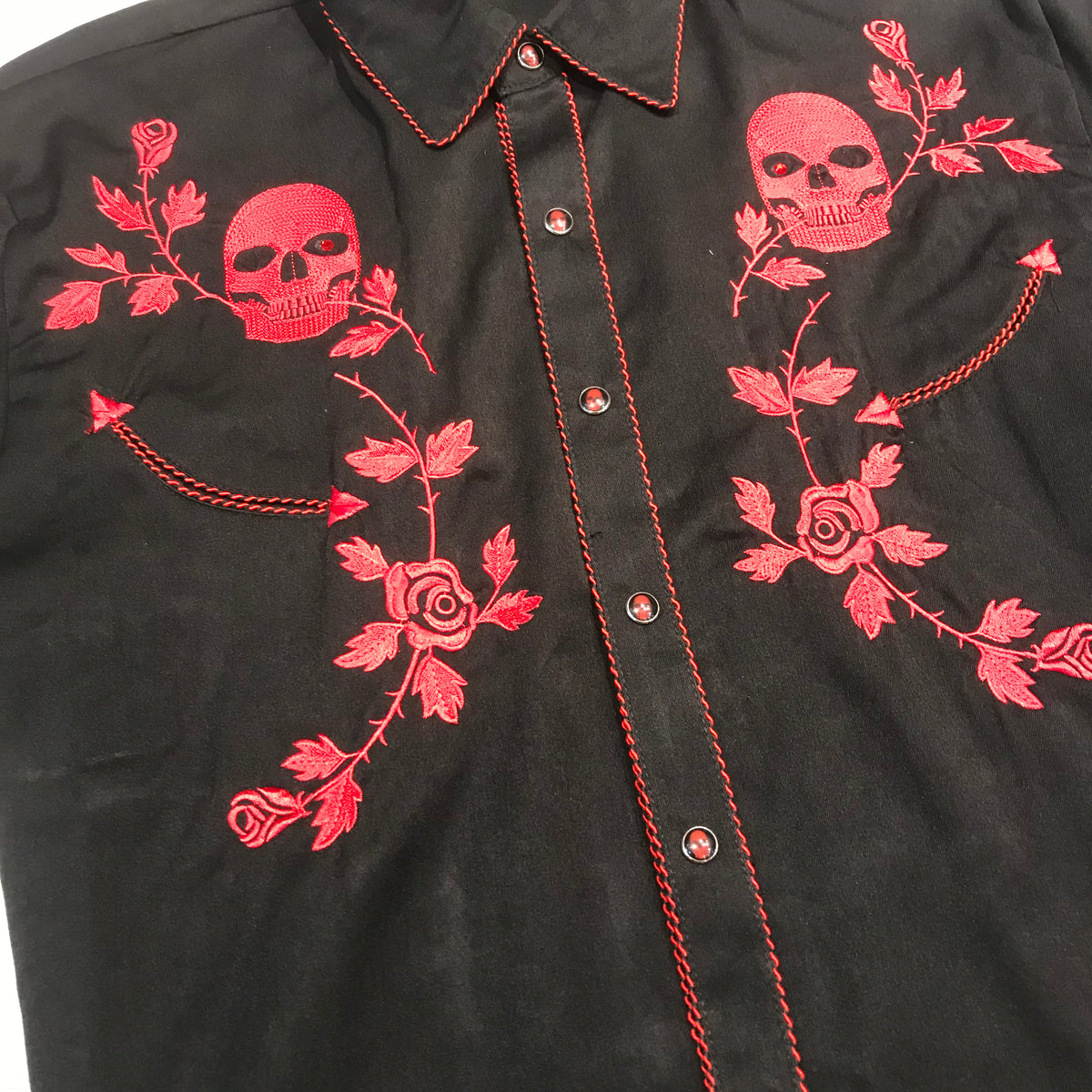 Scully Red Skull Western Long Sleeve Shirt - Dudes Boutique